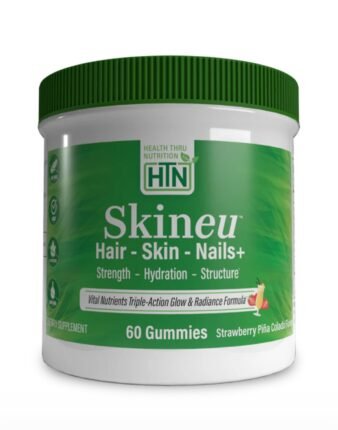 Skineu Cabello, Piel y Uñas+ 60 Gomitas Sabor Fresa Piña Colada
